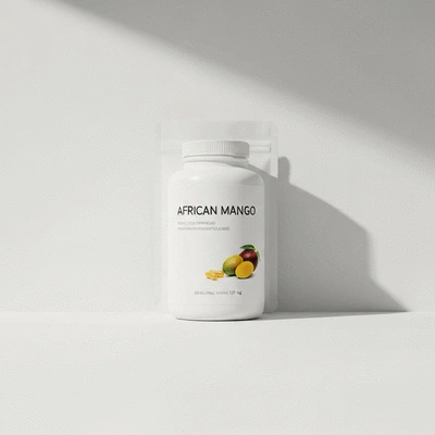 African mango supplements on a clean white background